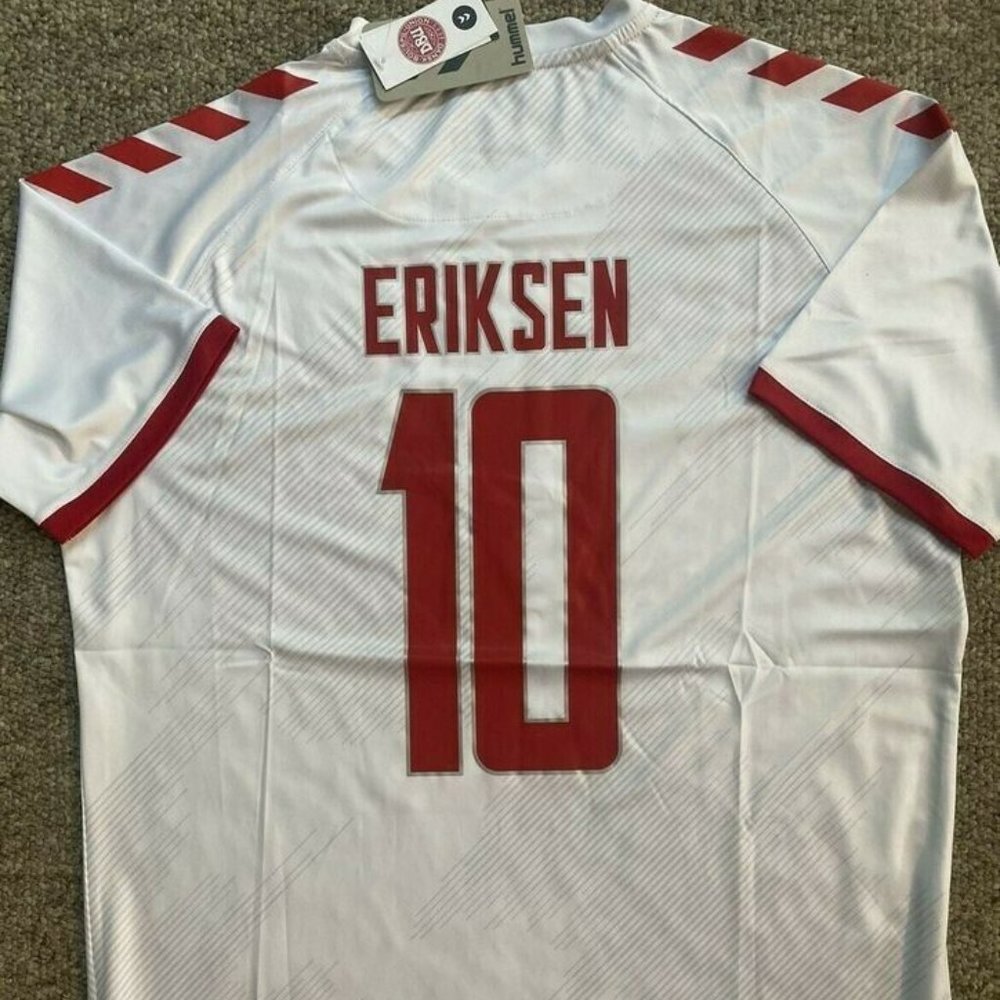 Hummel brand DENMARK NATIONAL team CHRISTIAN ERIKSEN Men's JERSEY Sz M,L,XL,2XL